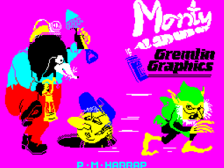 Wanted: Monty Mole title screen for ZX Spectrum